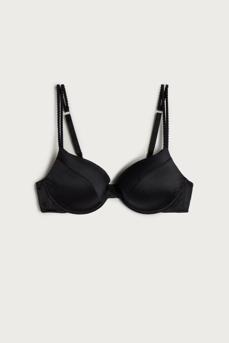 Intimissimi Bellissima Silk Push-Up BH Dame Sort | DK4720MA