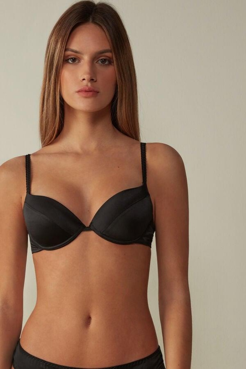 Intimissimi Bellissima Silk Push-Up BH Dame Sort | DK4720MA