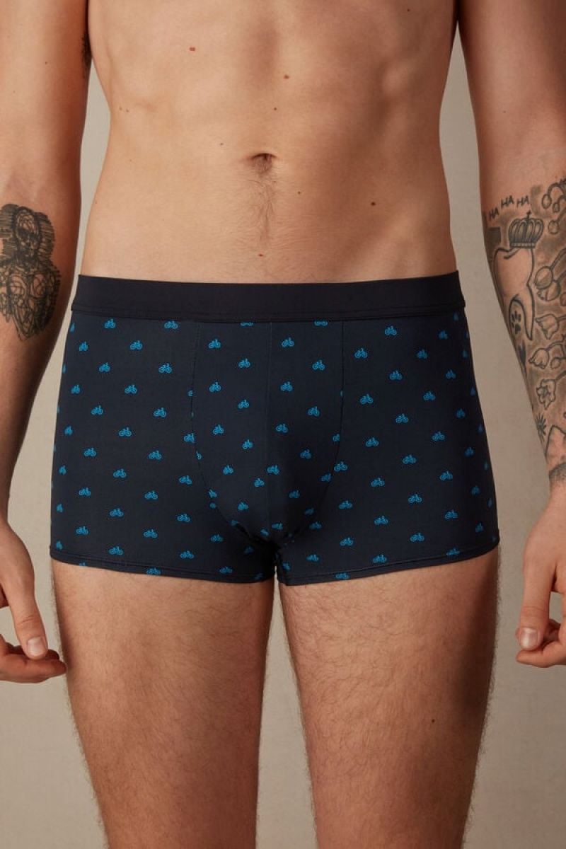 Intimissimi Bicycle in Microfiber Boxer Herre Blå | DK3399ZG