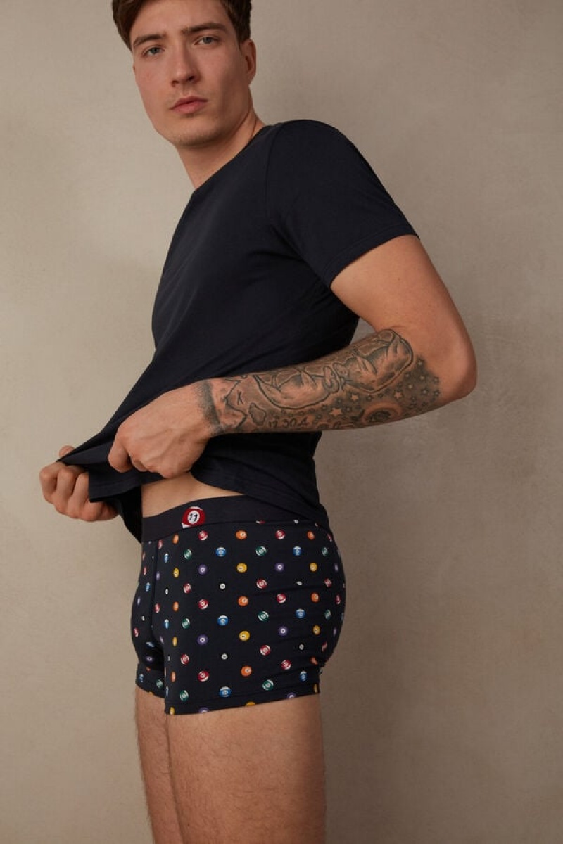 Intimissimi Billiard in Stretch Supima® Bomulds Boxer Herre Blå | DK3415TV