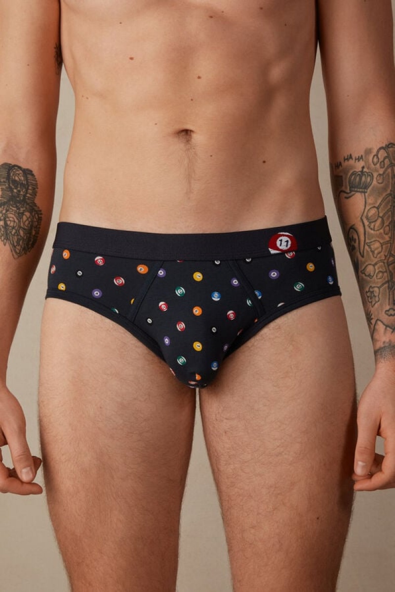 Intimissimi Billiard in Stretch Supima® Bomulds Trusser Herre Blå | DK3345RW