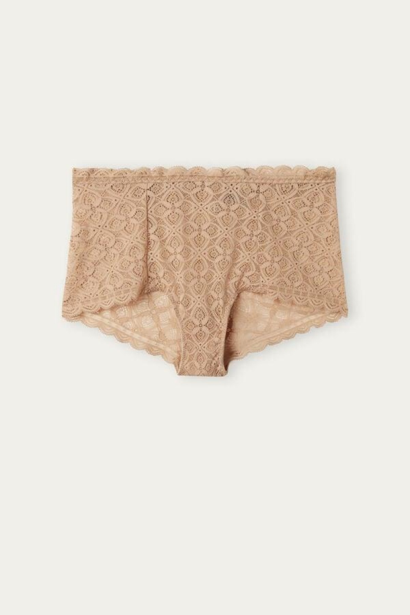 Intimissimi Blonder High Talje Hipster Trusser Dame Beige | DK3740PQ