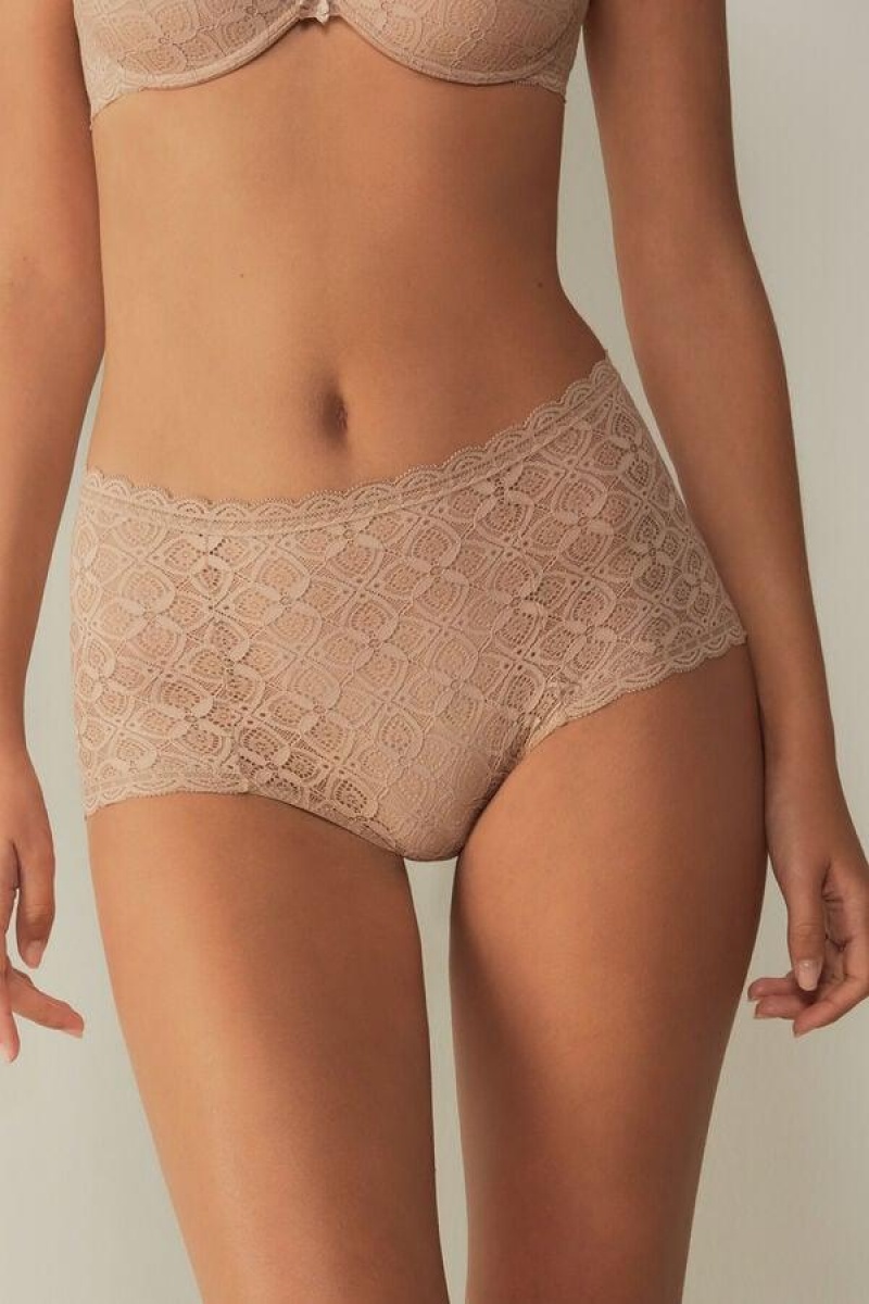 Intimissimi Blonder High Talje Hipster Trusser Dame Beige | DK3740PQ