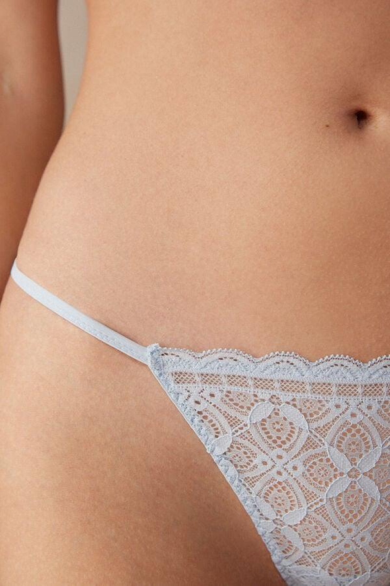 Intimissimi Blonder String Thong Trusser Dame Blå | DK3805RW