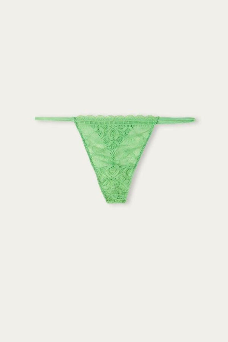 Intimissimi Blonder String Thong Trusser Dame Mintgrønne | DK3803YU