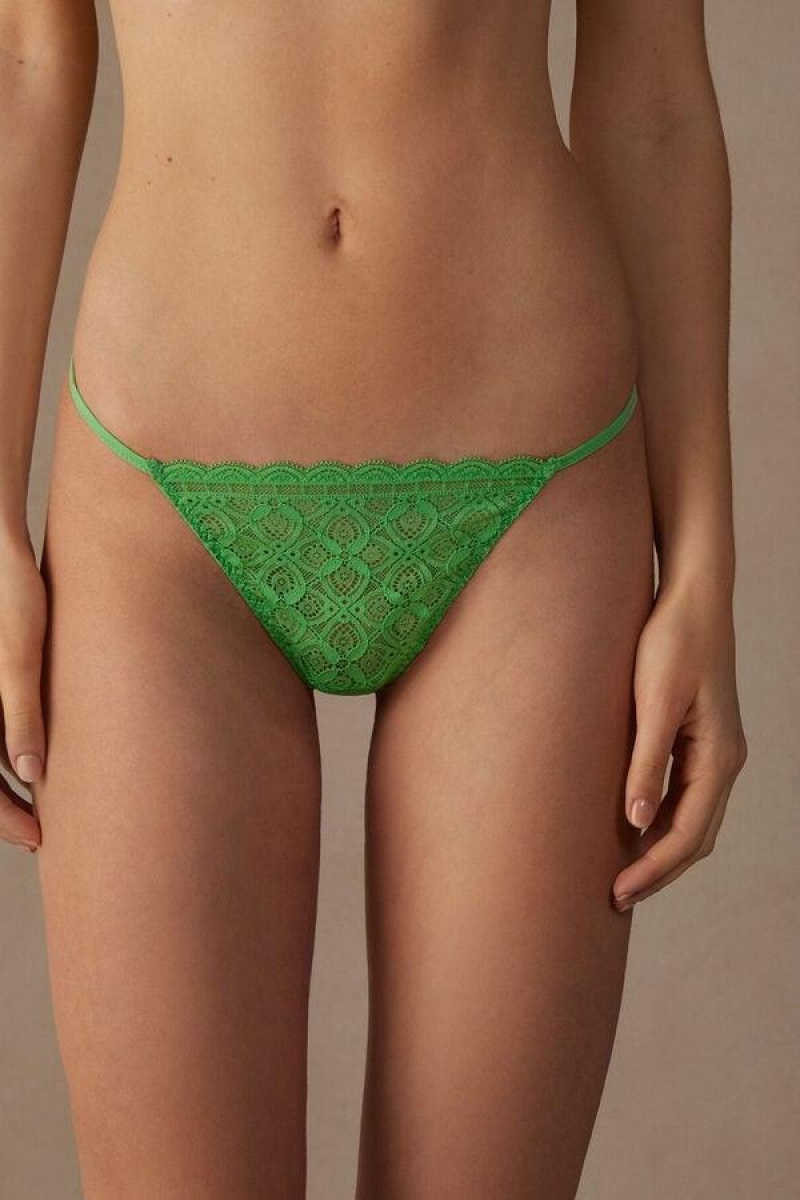 Intimissimi Blonder String Thong Trusser Dame Mintgrønne | DK3803YU