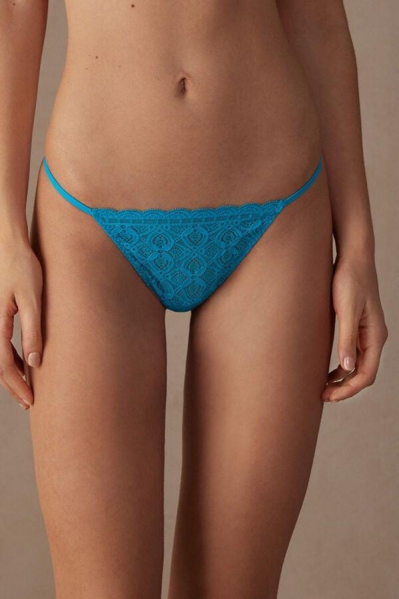 Intimissimi Blonder String Thong Trusser Dame Turkis | DK3800OR