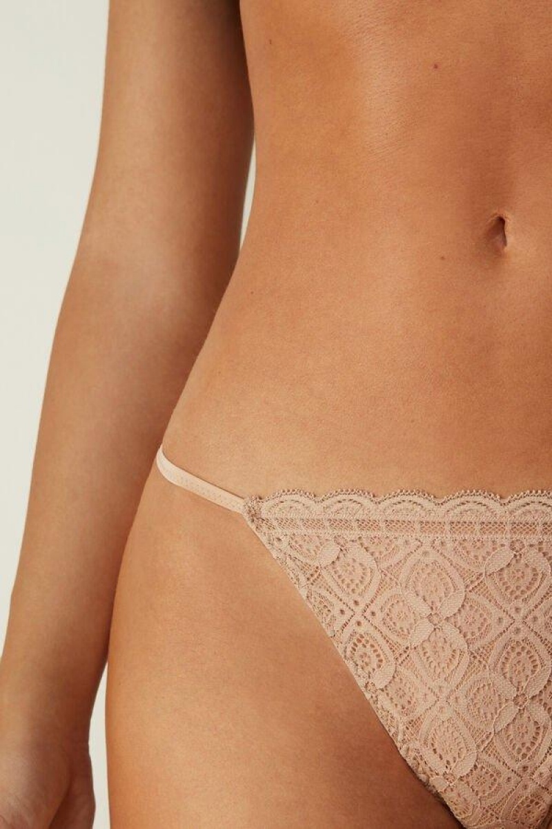 Intimissimi Blonder String Thong Trusser Dame Beige | DK3767HK