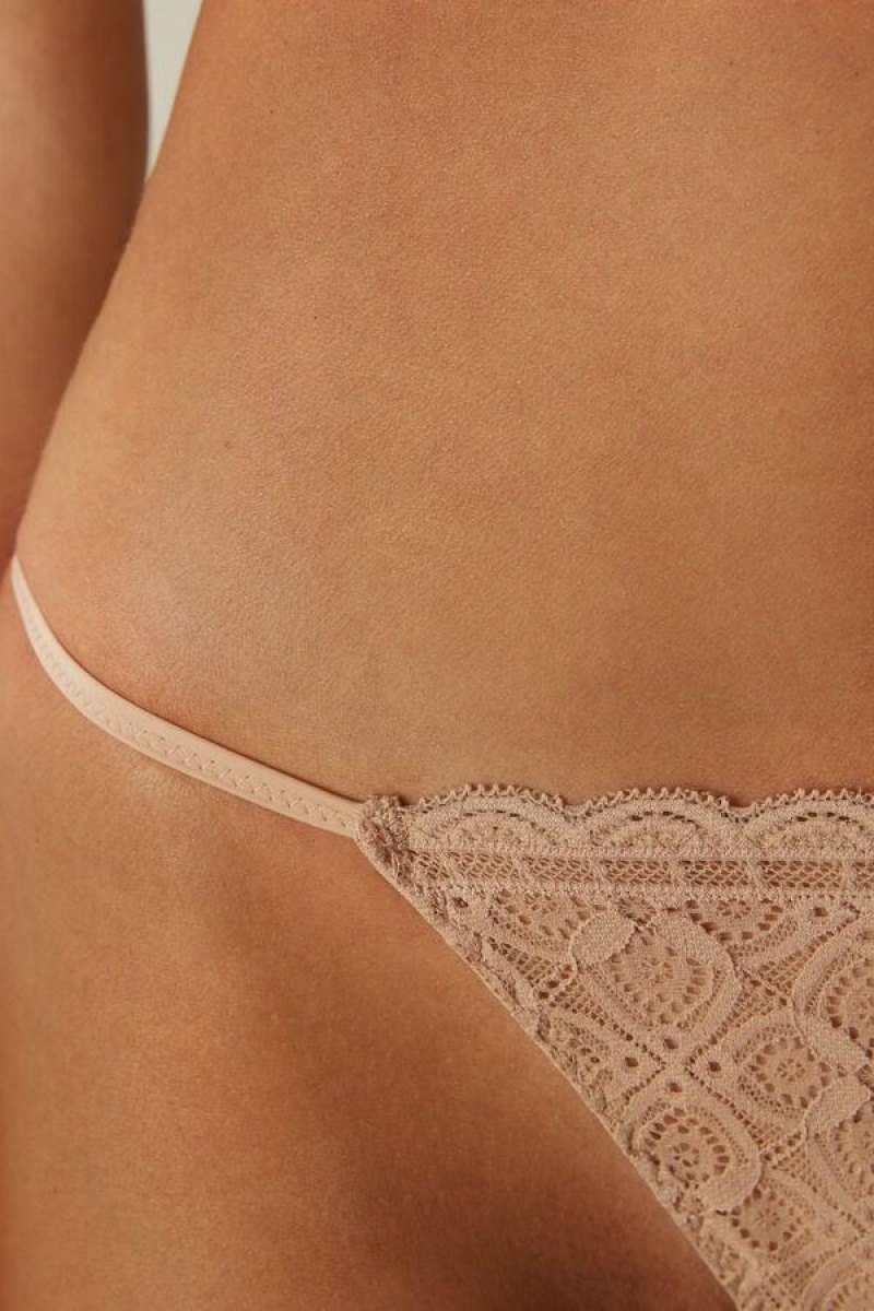 Intimissimi Blonder String Thong Trusser Dame Beige | DK3767HK