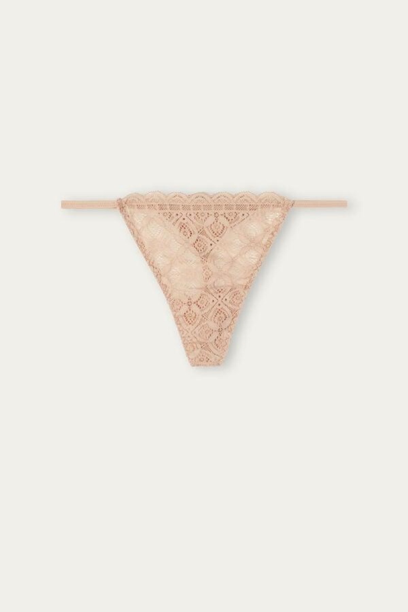 Intimissimi Blonder String Thong Trusser Dame Beige | DK3767HK