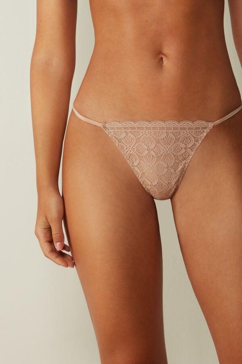 Intimissimi Blonder String Thong Trusser Dame Beige | DK3767HK