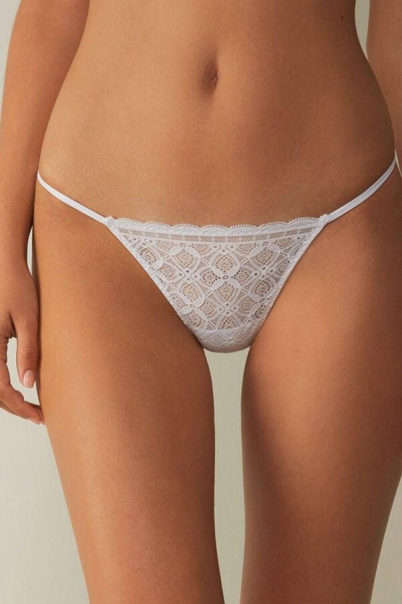 Intimissimi Blonder String Thong Trusser Dame Hvide | DK3765KI