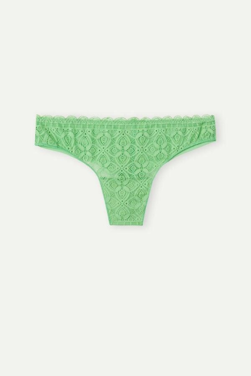 Intimissimi Blonder and Microfiber Brazilian Trusser Dame Mintgrønne | DK3567OR