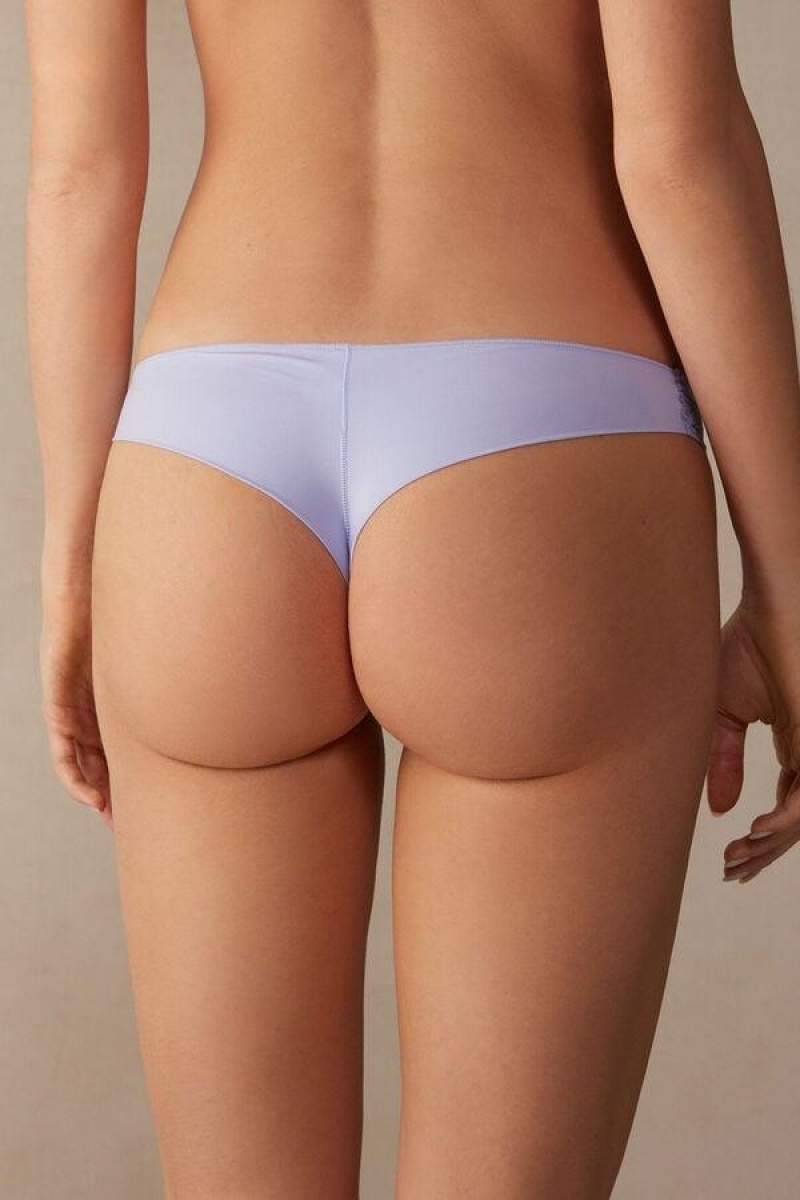 Intimissimi Blonder and Microfiber Brazilian Trusser Dame Lavendel | DK3565AP