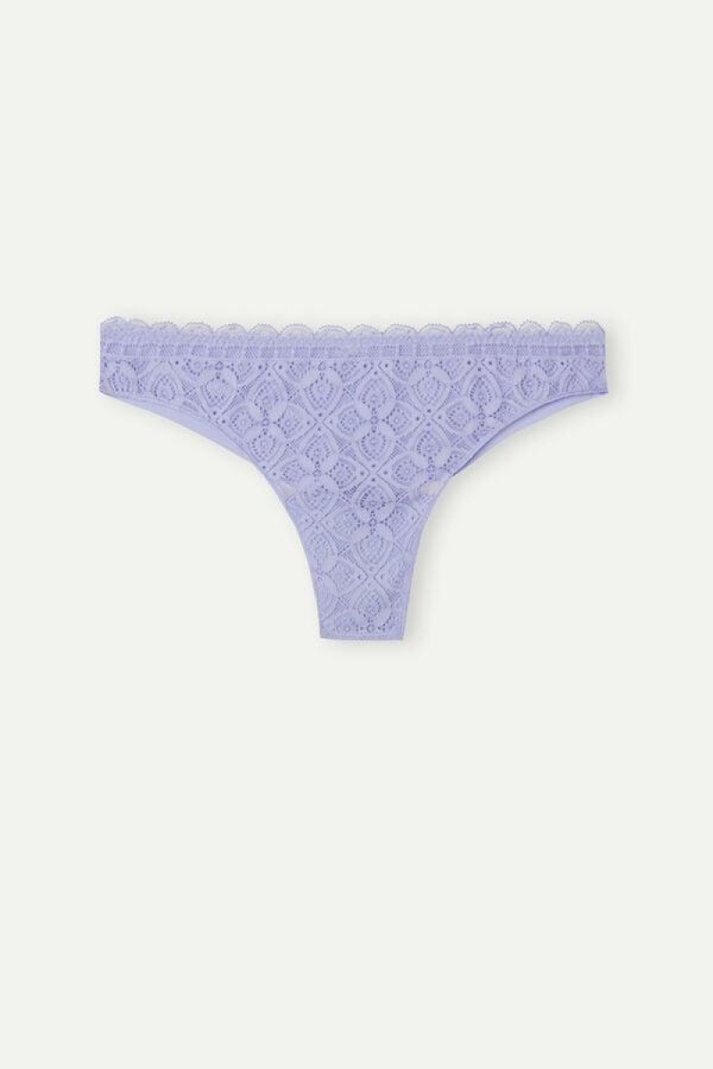 Intimissimi Blonder and Microfiber Brazilian Trusser Dame Lavendel | DK3565AP