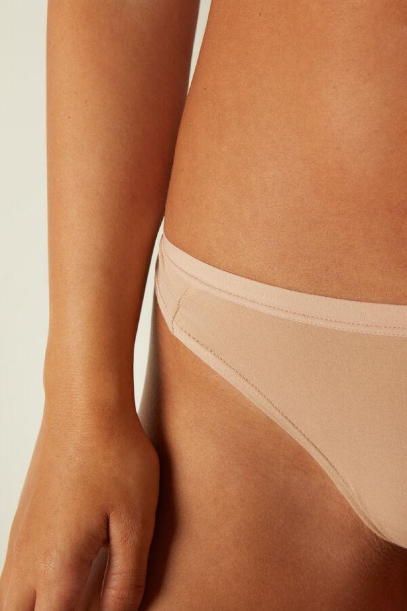 Intimissimi Bomulds Brazilian Trusser Dame Beige | DK3489IS