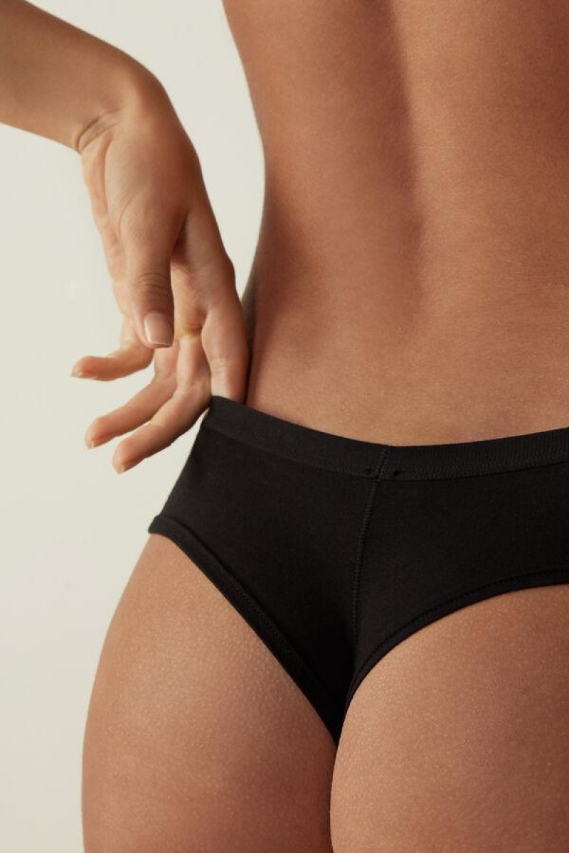 Intimissimi Bomulds Brazilian Trusser Dame Sort | DK3487PQ