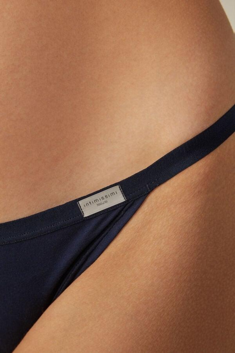 Intimissimi Bomulds String Trusser Dame Blå | DK3619OR