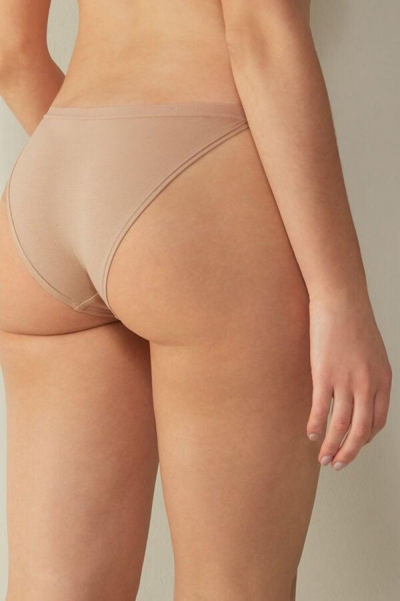 Intimissimi Bomulds String Trusser Dame Beige | DK3618PQ