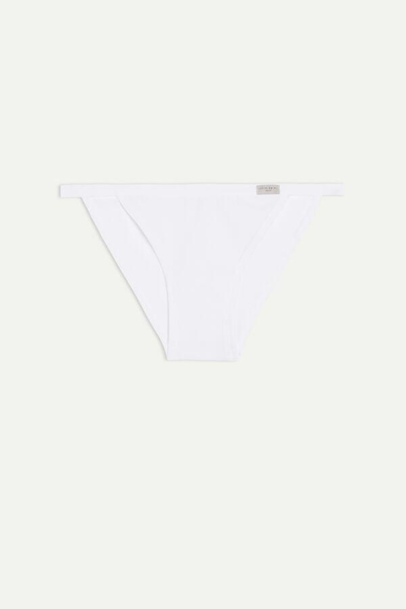 Intimissimi Bomulds String Trusser Dame Hvide | DK3615DN