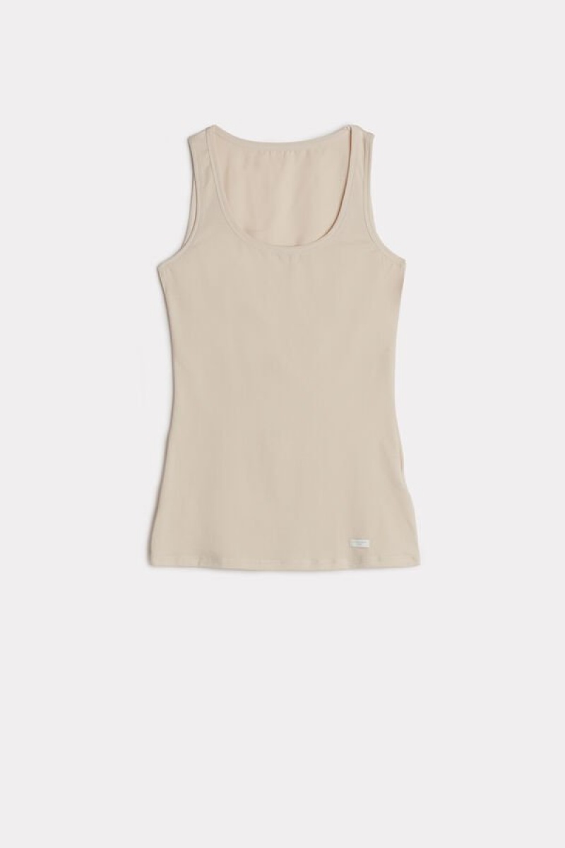 Intimissimi Bomulds Tank Top Dame Lyserød | DK4392HK