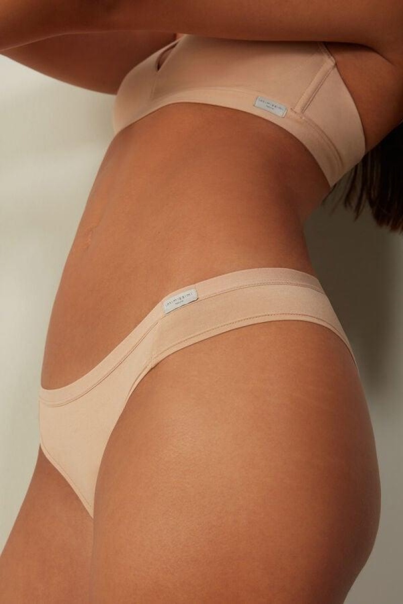 Intimissimi Bomulds Trusser Dame Beige | DK3629NB