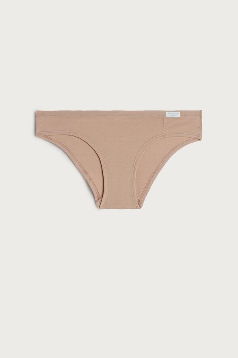 Intimissimi Bomulds Trusser Dame Beige | DK3629NB