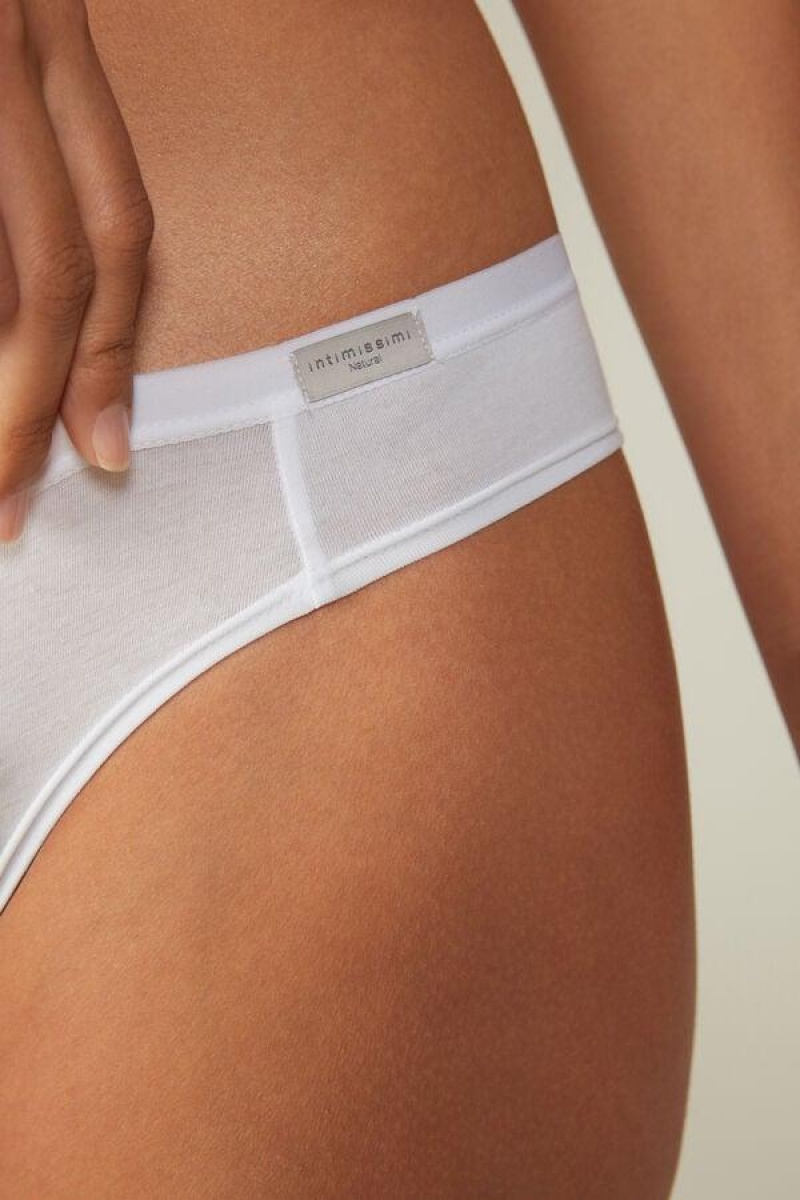 Intimissimi Bomulds Trusser Dame Hvide | DK3626WY