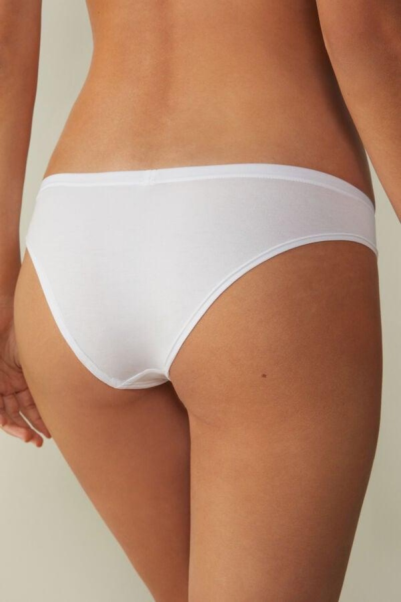 Intimissimi Bomulds Trusser Dame Hvide | DK3626WY