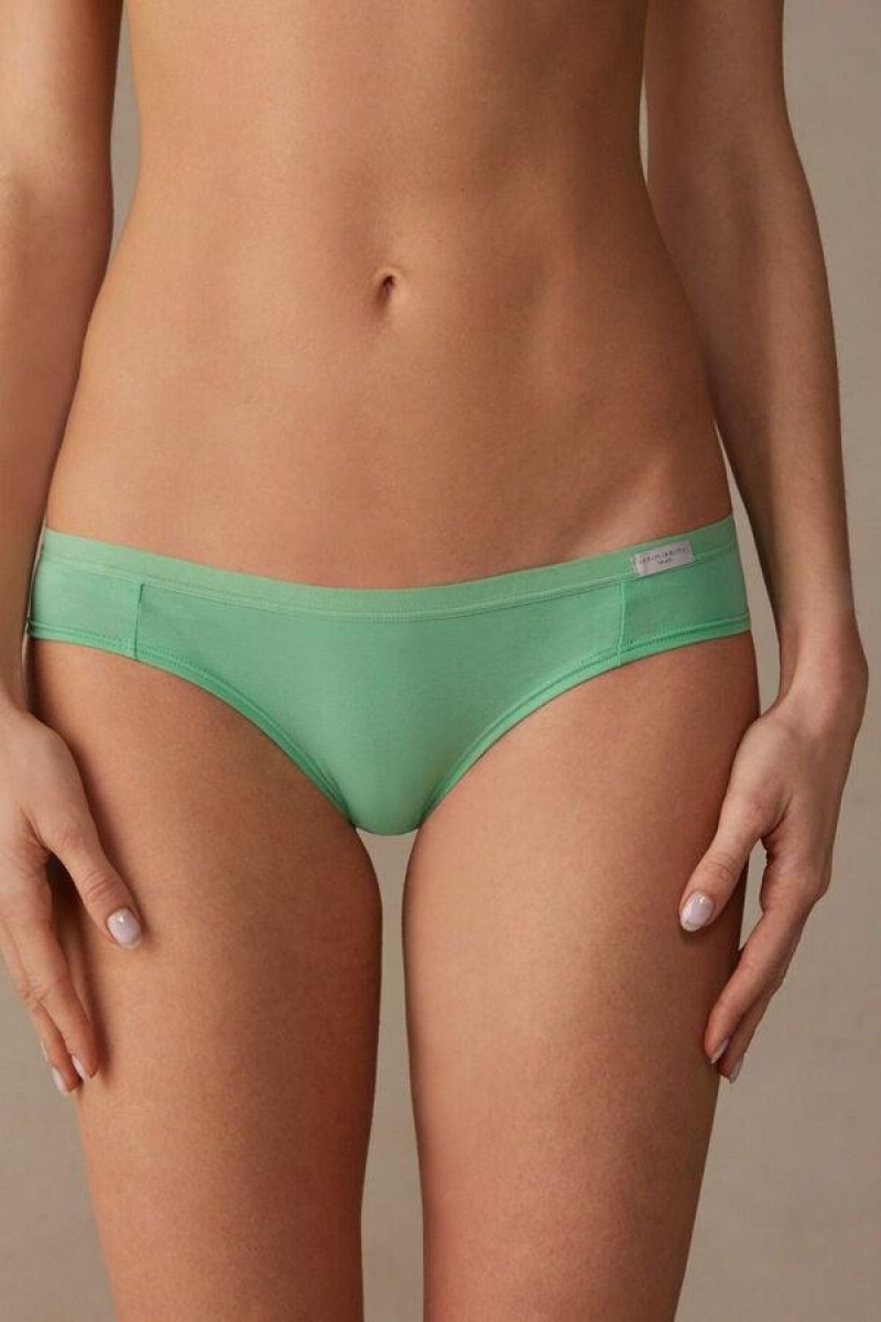 Intimissimi Bomulds Trusser Dame Mintgrønne | DK3682HK