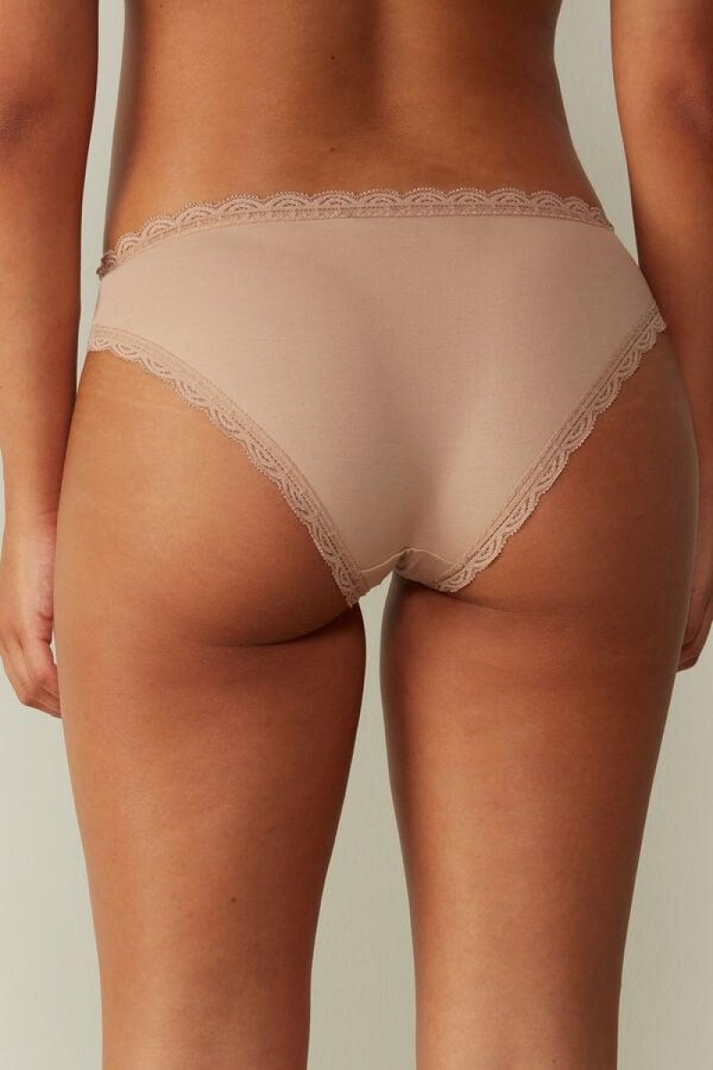 Intimissimi Bomulds and Blonder Trusser Dame Beige | DK3623TV