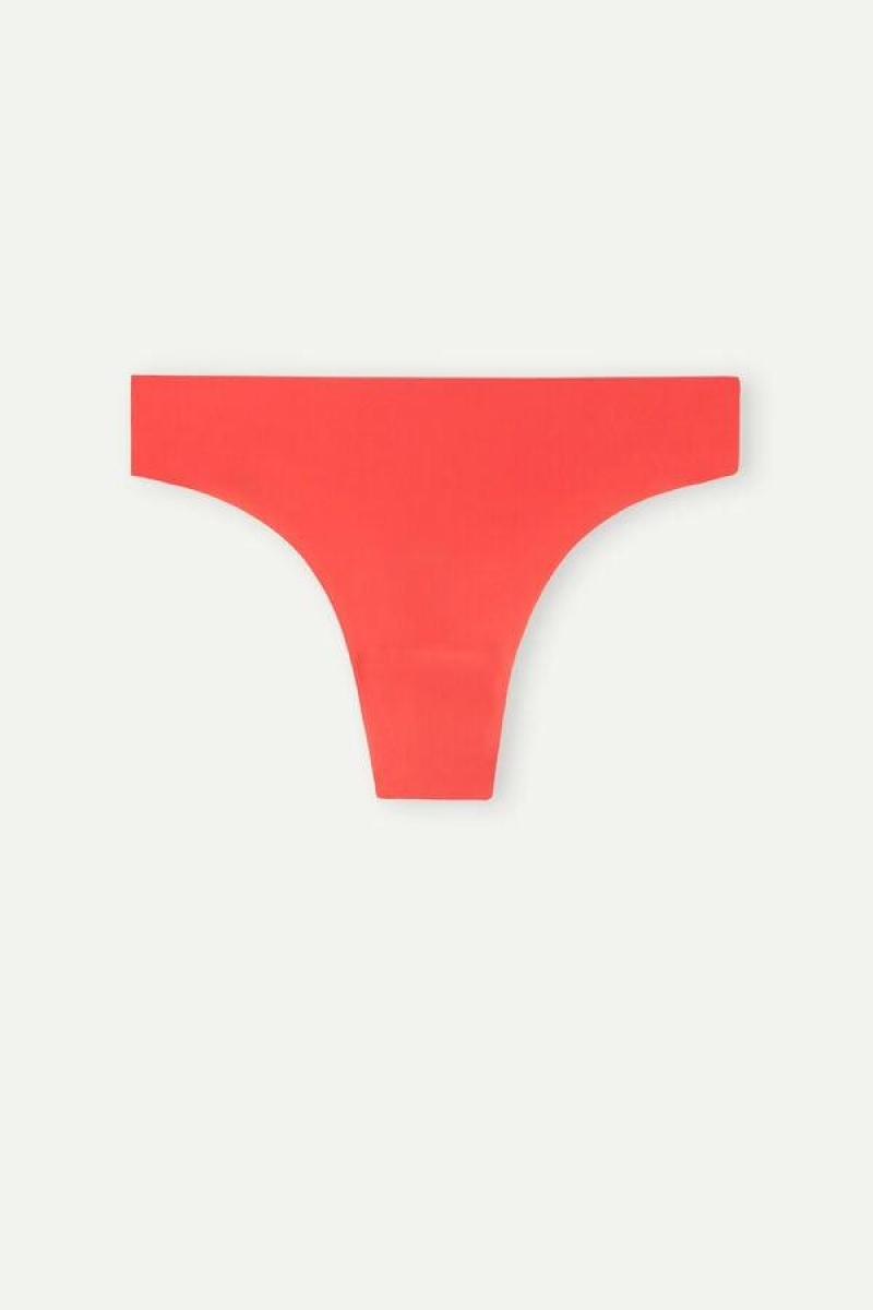 Intimissimi Brazilian in Seamless Ultra Light Microfiber Trusser Dame Dyb Rød | DK3570YU