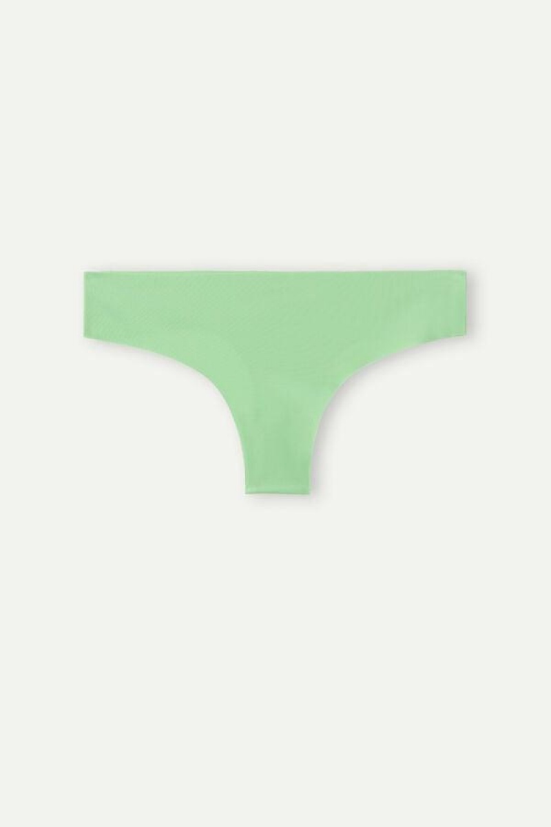 Intimissimi Brazilian in Seamless Ultra Light Microfiber Trusser Dame Mintgrønne | DK3568IS