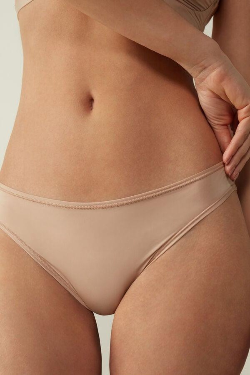 Intimissimi Brazilian in Ultralight Microfiber Trusser Dame Beige | DK3521EX