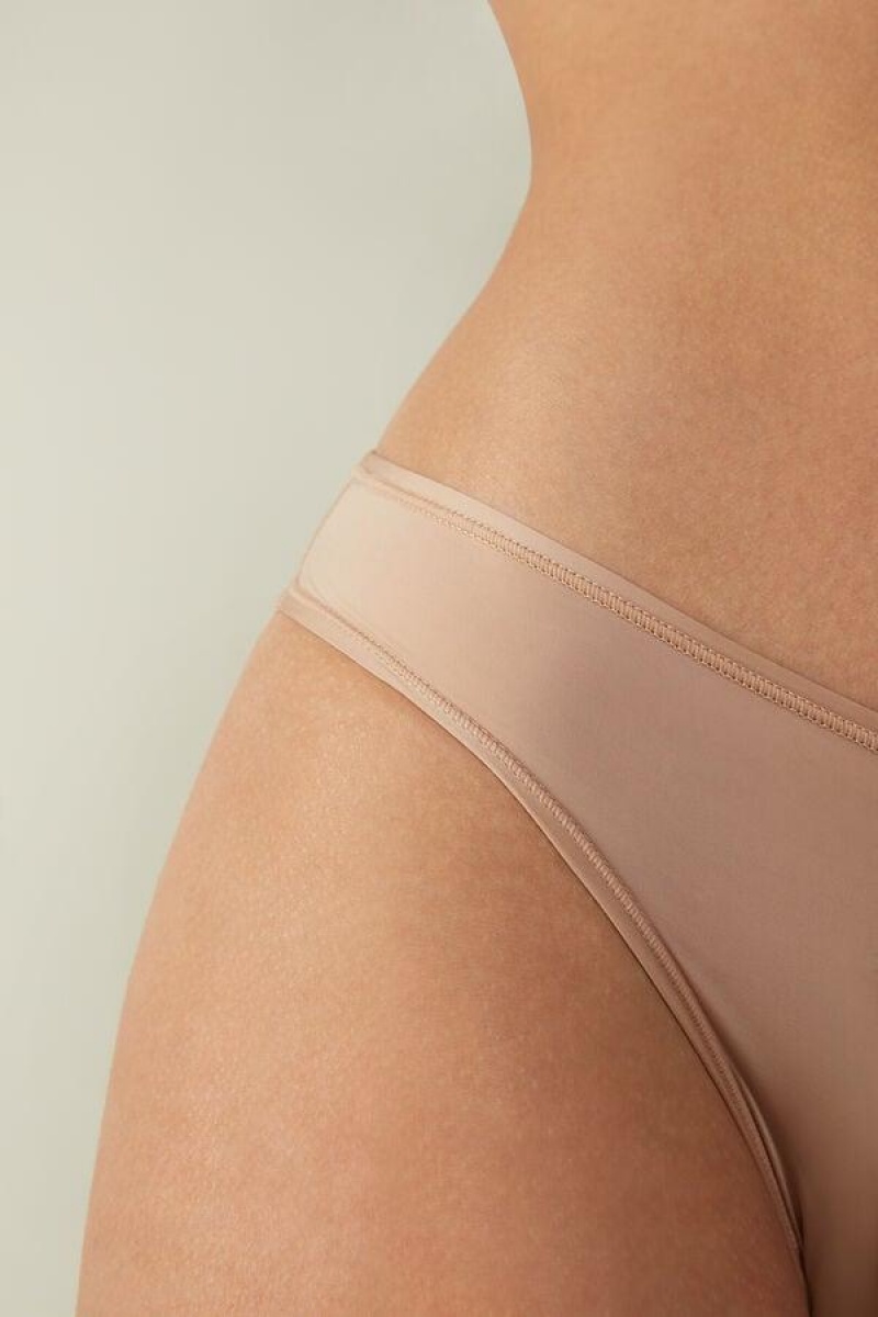 Intimissimi Brazilian in Ultralight Microfiber Trusser Dame Beige | DK3521EX