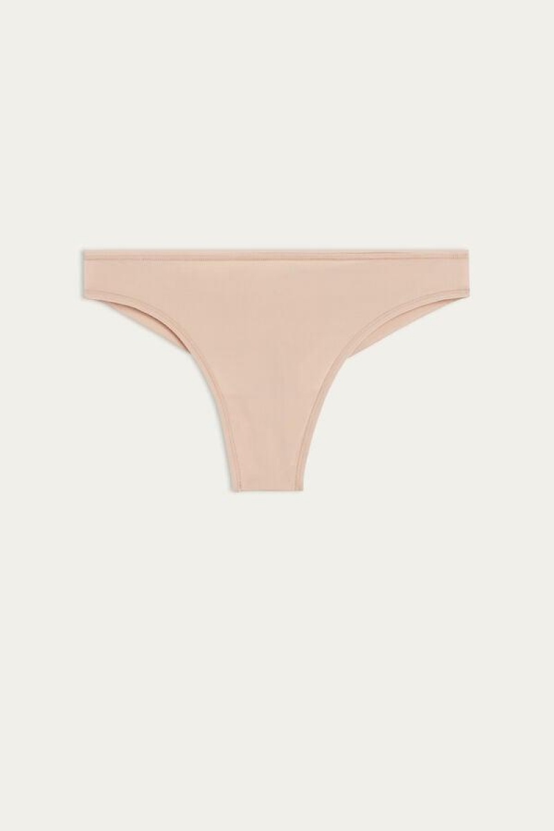 Intimissimi Brazilian in Ultralight Microfiber Trusser Dame Beige | DK3521EX