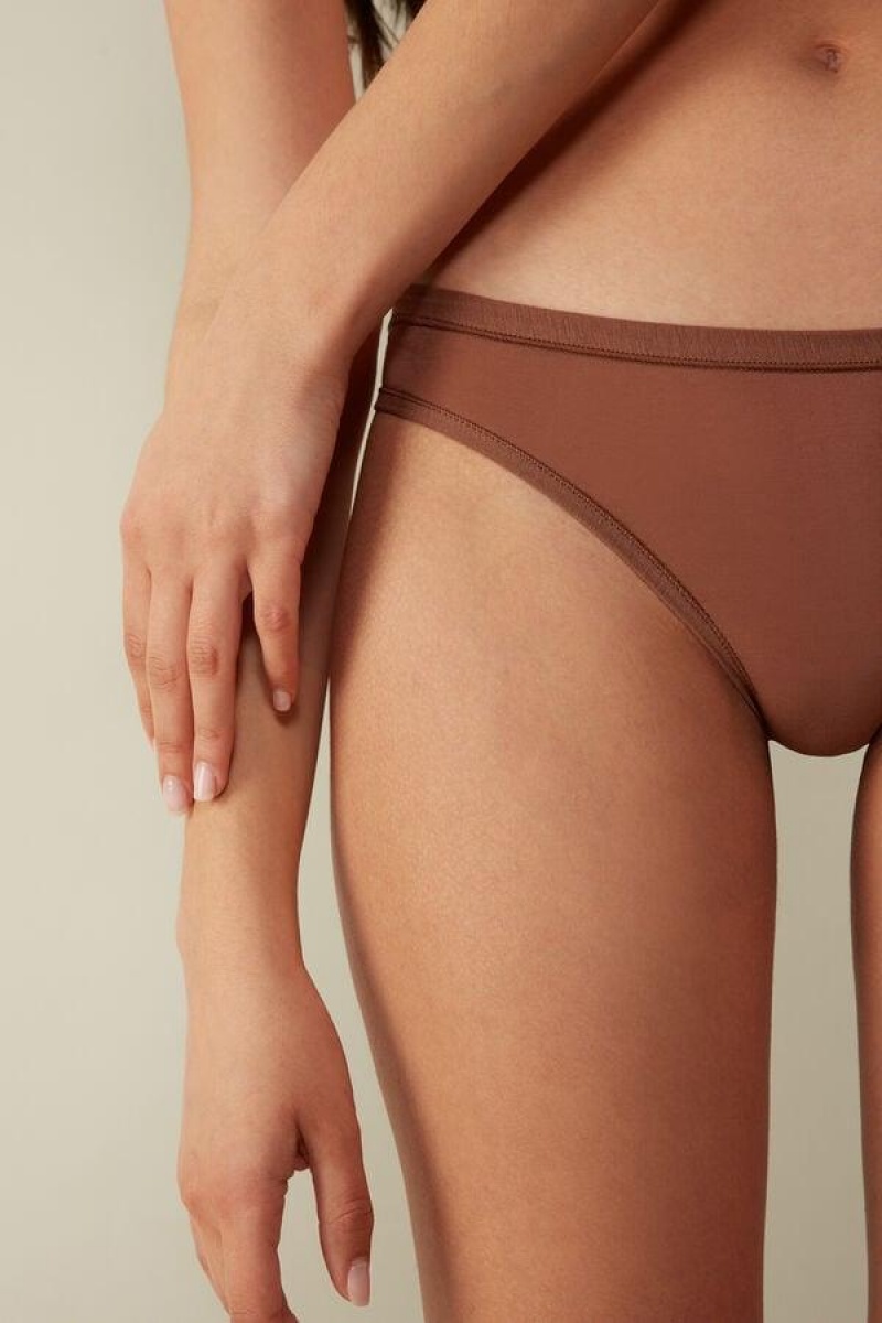 Intimissimi Brazilian in Ultralight Supima® Bomulds Trusser Dame Mørkebeige | DK3518YU