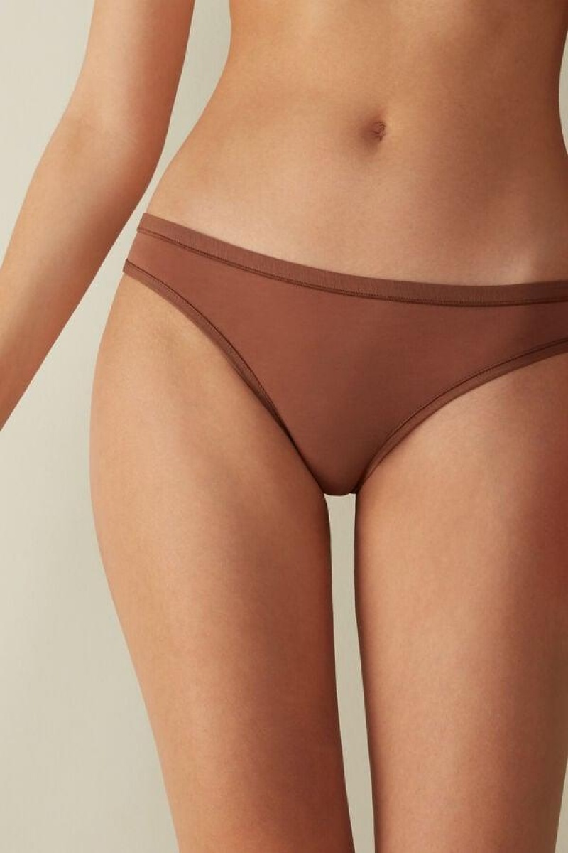 Intimissimi Brazilian in Ultralight Supima® Bomulds Trusser Dame Mørkebeige | DK3518YU