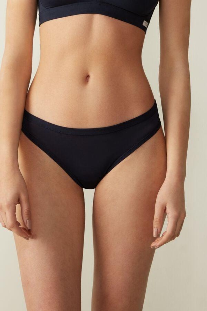 Intimissimi Brazilian in Ultralight Supima® Bomulds Trusser Dame Blå | DK3517UT