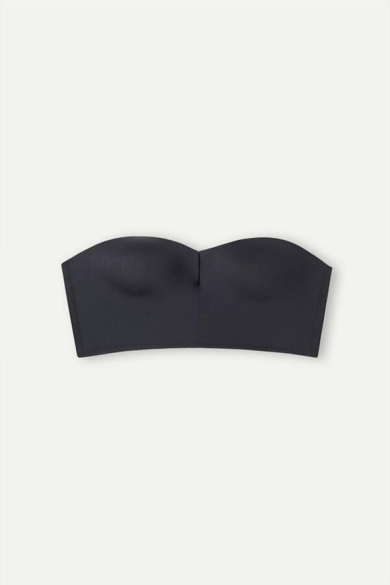 Intimissimi Bustier Top in Ultralight Microfiber BH Dame Sort | DK4854AP