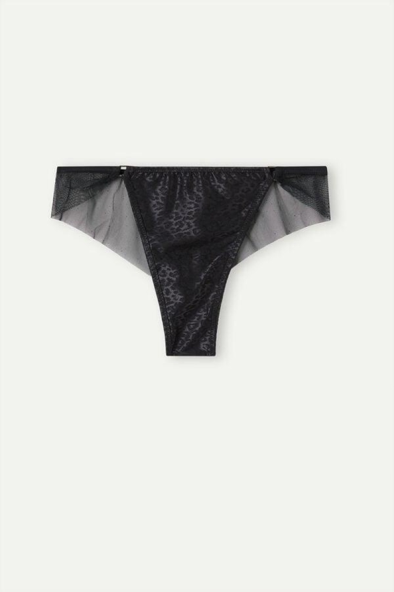 Intimissimi Cool Minimal Brazilian Trusser Dame Sort | DK3577NB