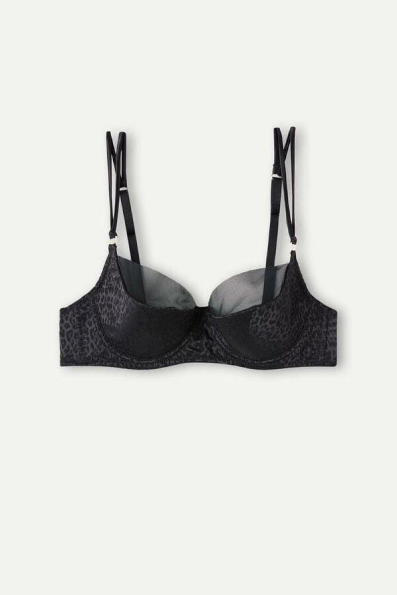 Intimissimi Cool Minimal Demi BH Dame Sort | DK4557UT