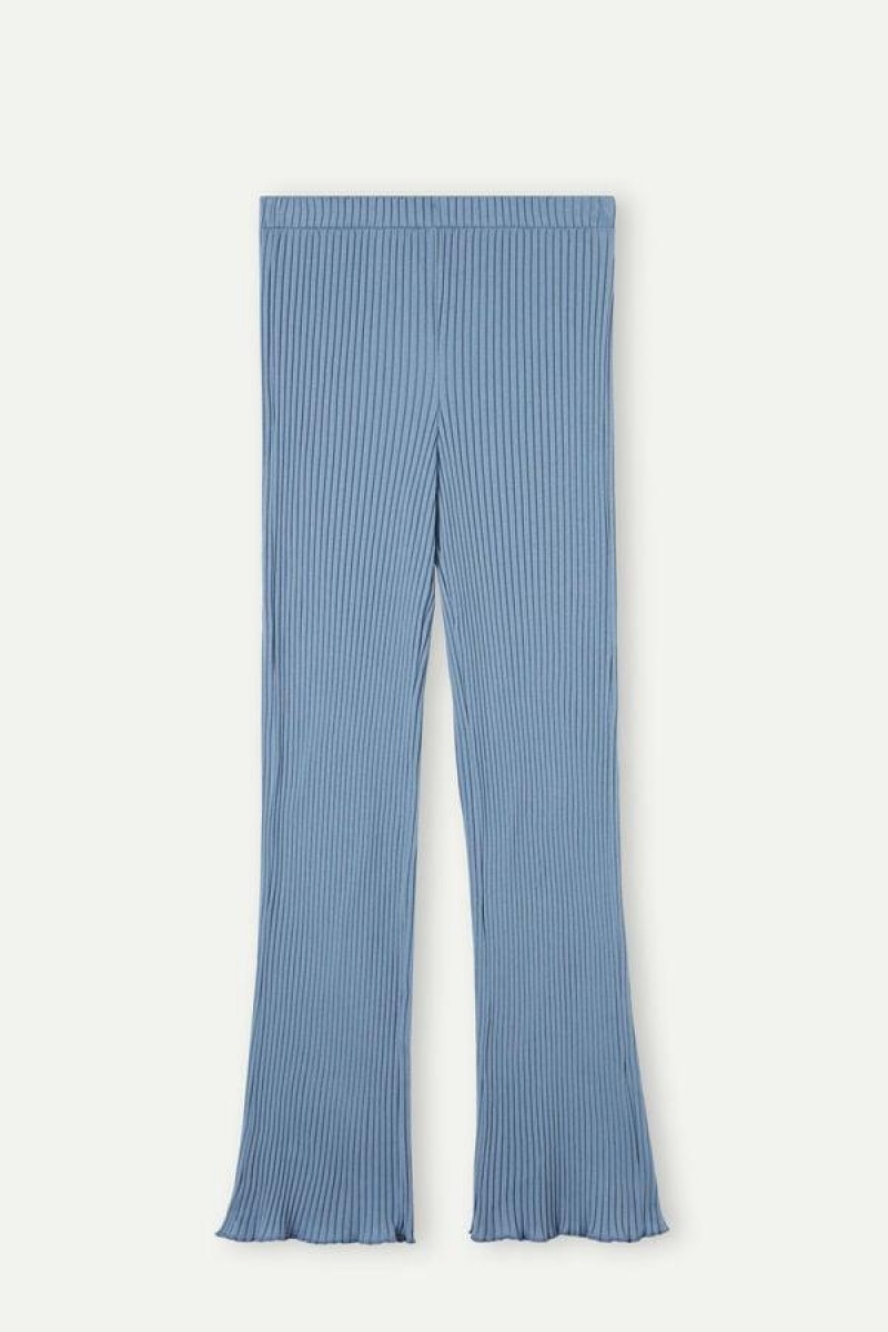 Intimissimi Cozy Mountains Ribbet Pants Pyjamas Dame Blå | DK3998SO