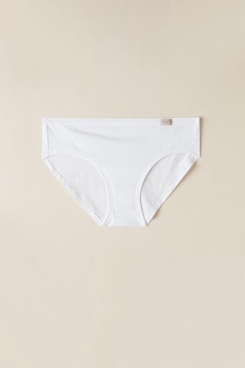 Intimissimi Cozy in Bomulds Trusser Dame Hvide | DK3655BC