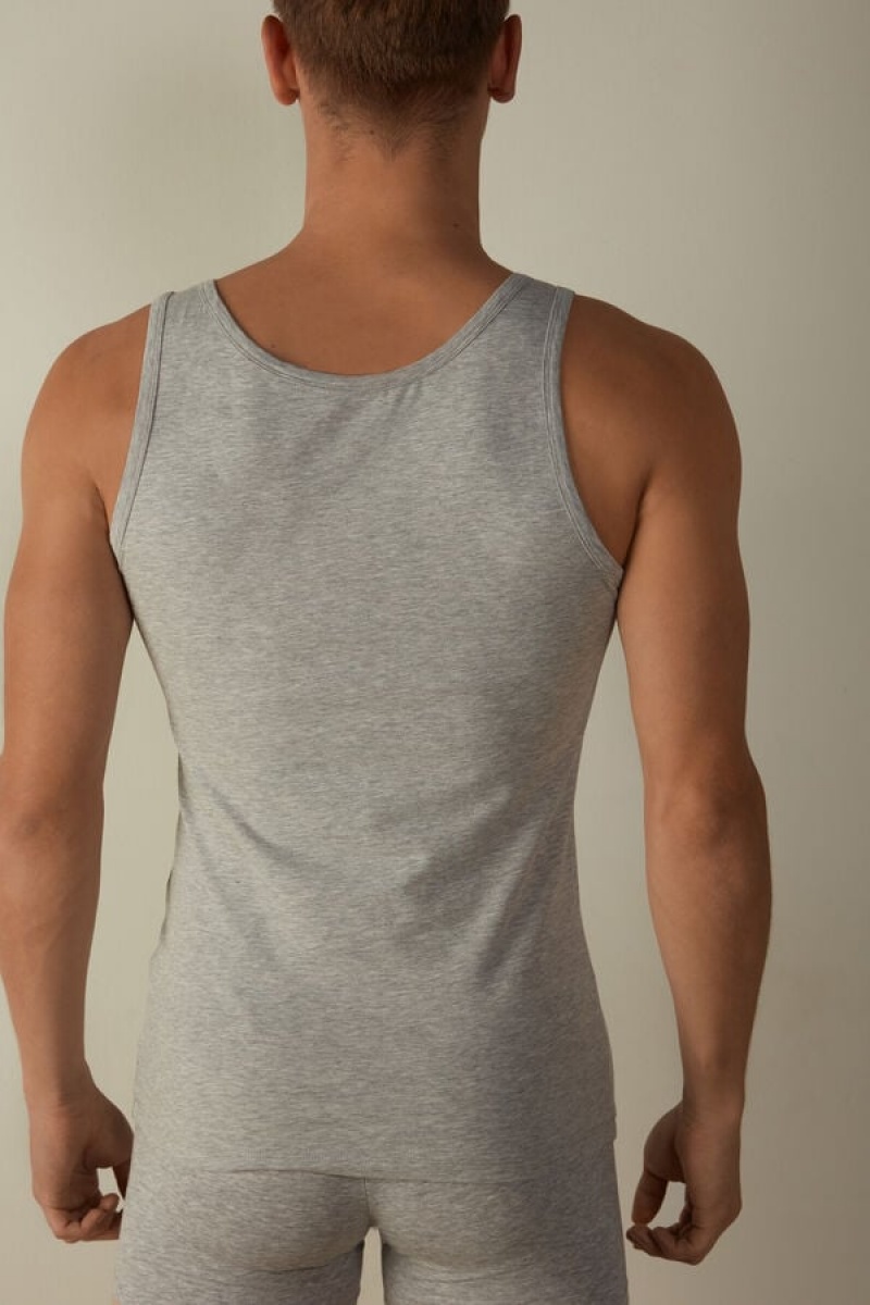 Intimissimi Crew Neck Tank Top Herre Lysegrå | DK3024FM