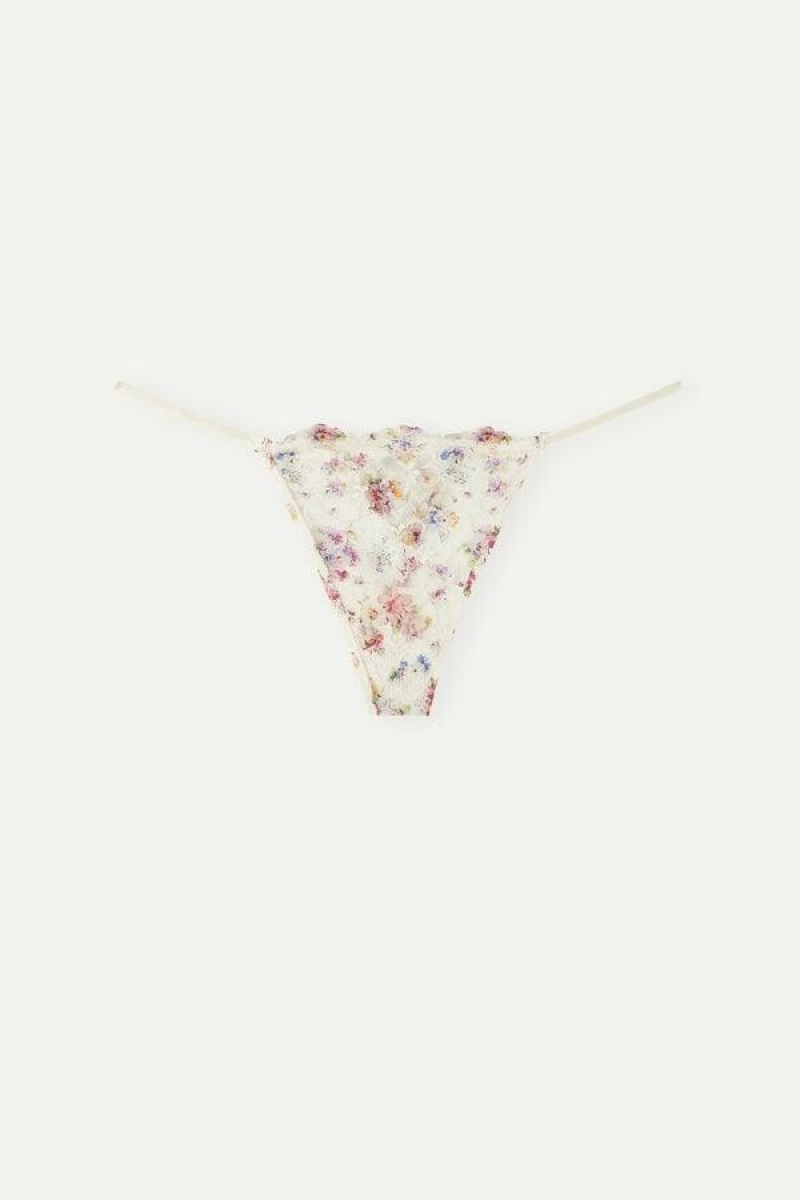 Intimissimi Dreaming of Spring String Thong Trusser Dame Hvide | DK3817KI