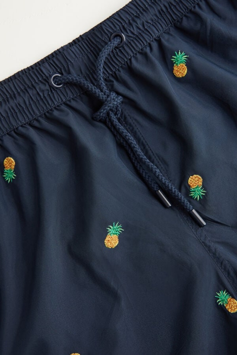 Intimissimi Embroidered Pineapple Badebukser Herre Blå | DK3311AP