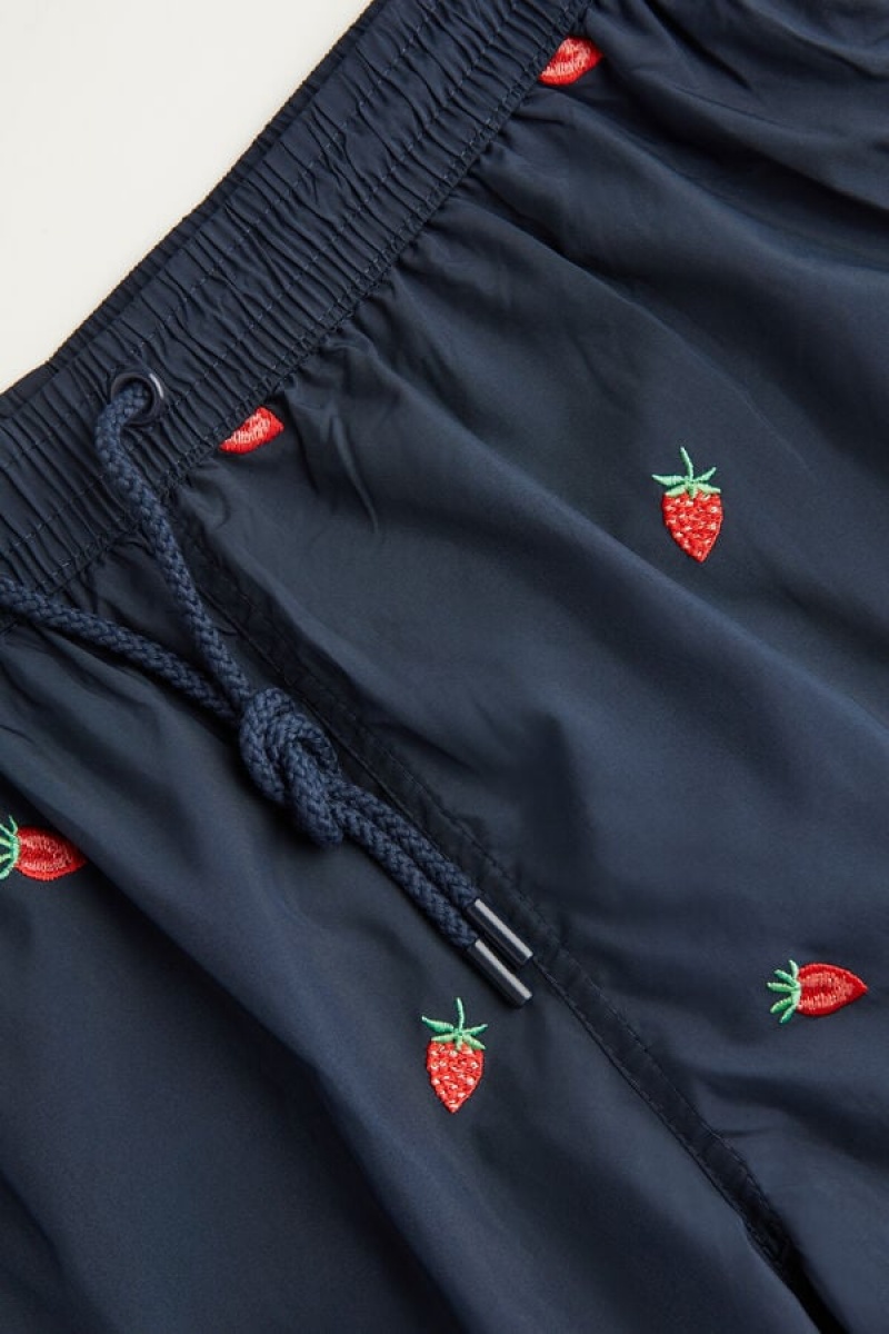 Intimissimi Embroidered Strawberry Badebukser Herre Blå | DK3298BC