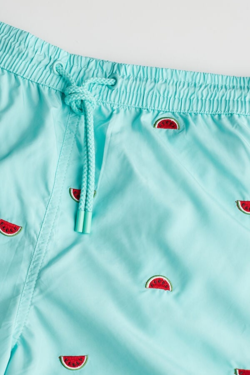 Intimissimi Embroidered Watermelon Badebukser Herre Lyseturkis Grøn | DK3297NB