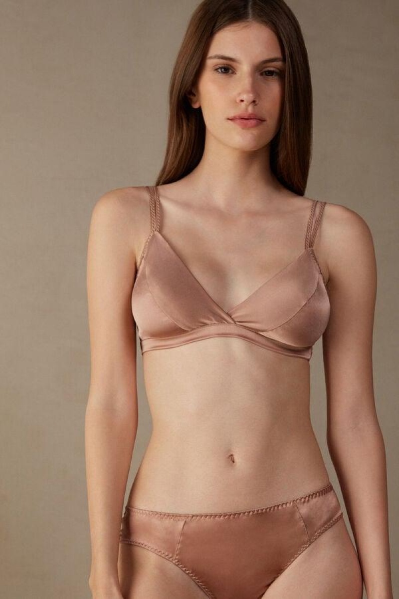 Intimissimi Emma Silk Triangle BH Dame Lyserød | DK4914IS